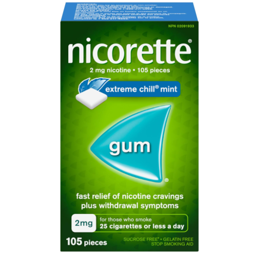 Nicorette Gum 2mg Extreme Chill Menthol, 105