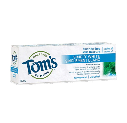 Tom's of Maine Simply White Toothpaste Peppermint, 85ml