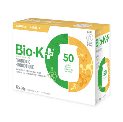 Bio-K Fermented Dairy, Probiotic, Vanilla (gluten-free), 12/98g