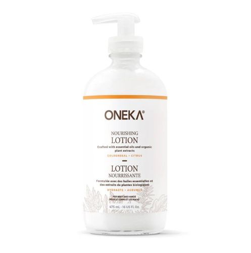 Oneka Body Lotion, Goldenseal & Citrus (glass bottle w/pump), 475ml
