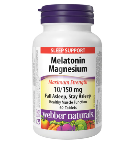 Webber Naturals Melatonin Mag 10/150mg, 60 Tb