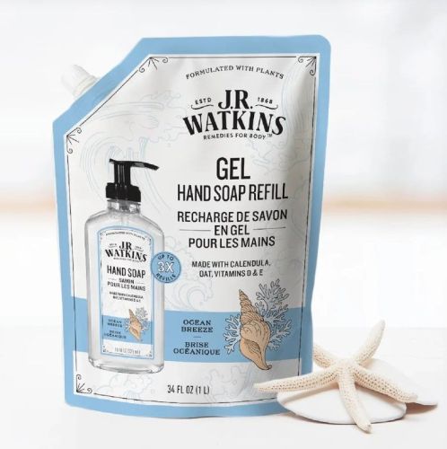 J.R. Watkins Ocean Breeze Hand Soap Refill, 1L