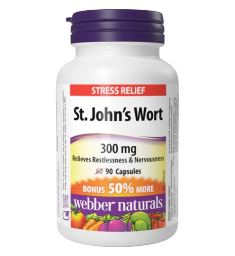 Webber Naturals St.Johns Wort Extract,  60+30 Caps Bonus