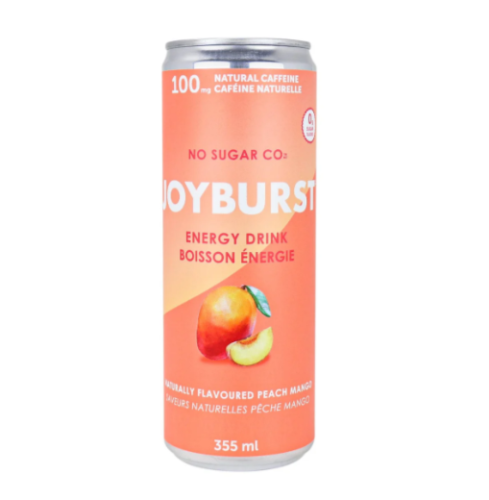 No Sugar Company Joyburst Energy Drink Peach Mango, 12 x 355ml