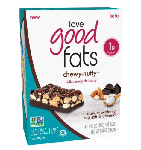 Love Good Fats Dark Chocolatey Sea Salt & Almond, 4pk