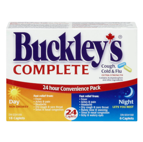 Buckley's Cough & Cold & Flu Day/Night, 18+6 Caplet