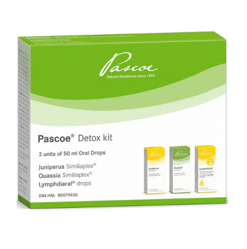 Pascoe Detox Kit w/Juniperus, Quassia & Lymphdiaral, Homeophathic, Homeophathic Remedy, 3x50ml