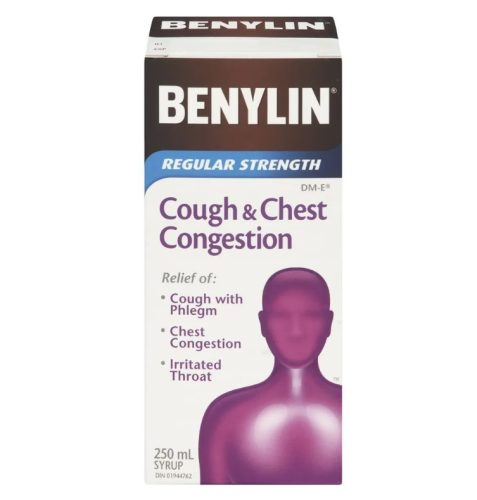 Benylin Syrup Dm-E Regular Cough Chest Congestion, 250ml