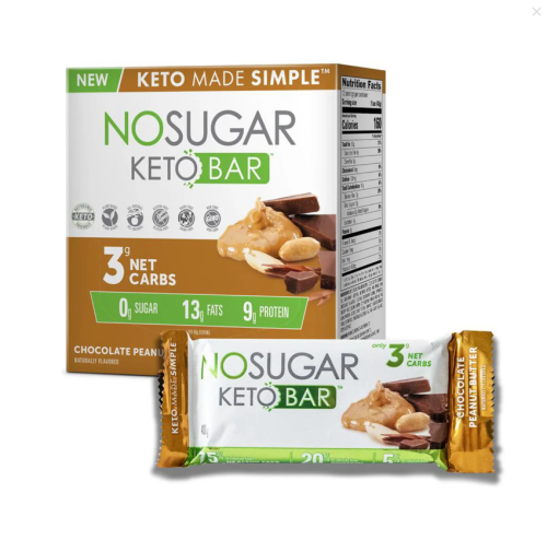 No Sugar Company Keto Bar ChocPB, 4pk