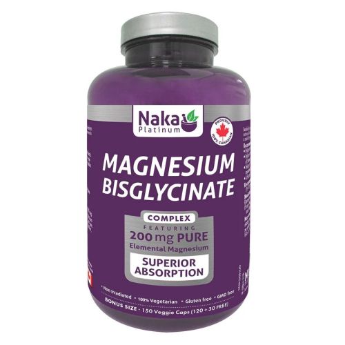 Naka Platinum Magnesium Bisglycinate, 150 V-Capsules