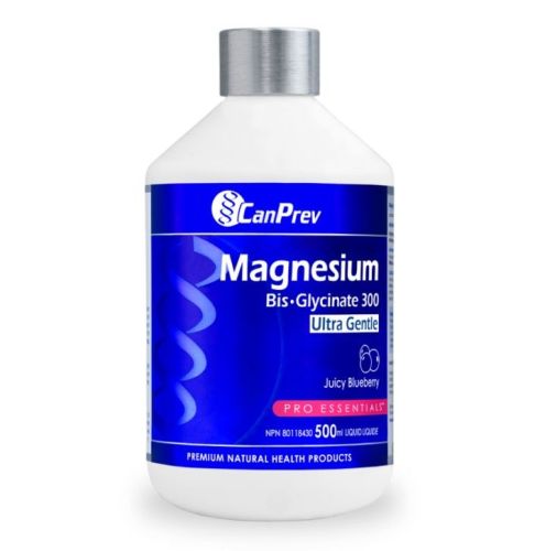 CanPrev Magnesium Bis·Glycinate 300 Ultra Gentle - Juicy Blueberry, 500 ml