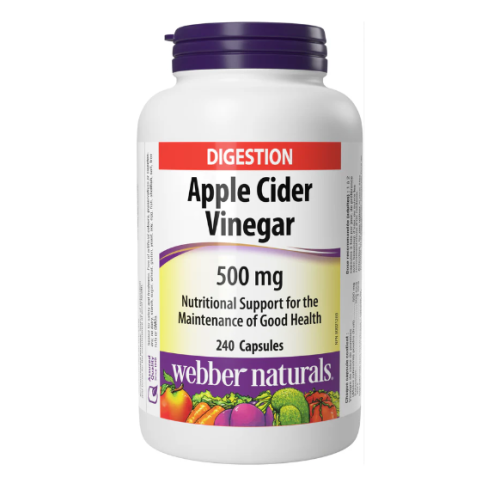 Webber Naturals Apple Cider Vinegar, 240 Caps 