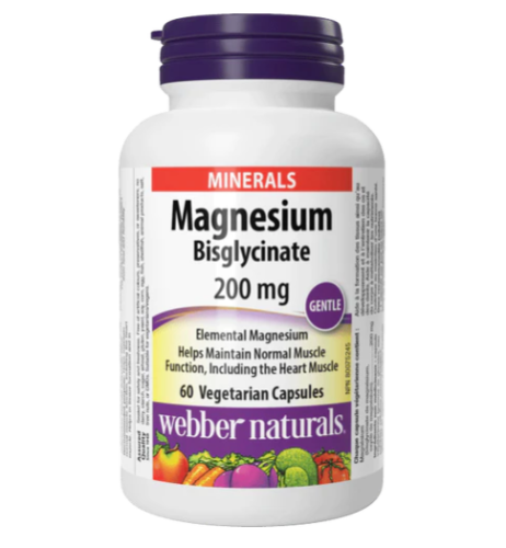 Webber Naturals Magnesium Bisglycinate 200mg, 60 