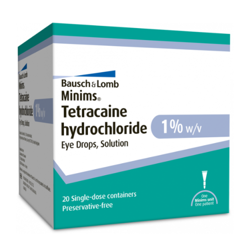 Bausch & Lomb Minims Tetracaine Hydrochloride Drops 1%, 20x0.5ml