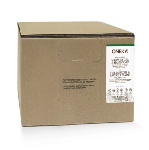 Oneka Shower Gel (Body Wash), Cedar & Sage, Bulk Refill, 9.75L