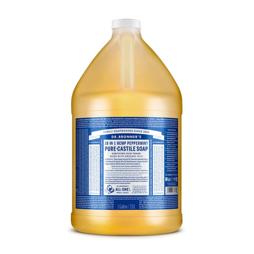 Dr. Bronner's Peppermint Pure-Castile Soap, 3.8L