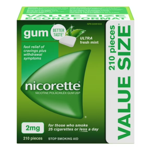 Nicorette Gum 2mg Coated Fresh Mint, 210