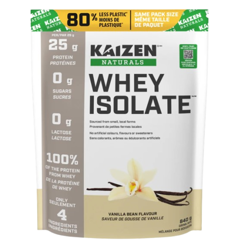 Kaizen Naturals Whey Isolate - Vanilla Bean, 840g