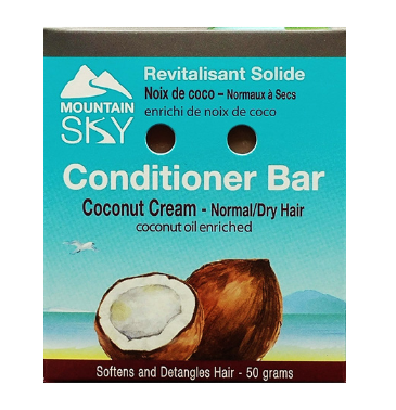 Mountain Sky Conditioner Bar, Coconut Cream, Normal/Dry Hair, 50g