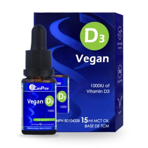 CanPrev D3 Drops 1000IU - Vegan, 15 ml