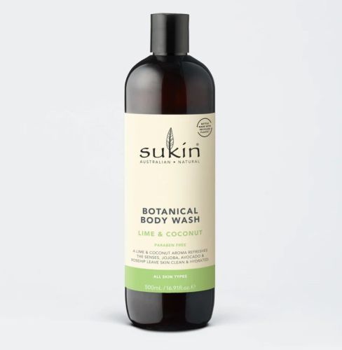 Sukin Botanical Body Wash - Lime & Coconut, 500 mL