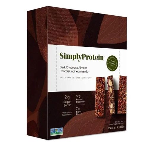 Simply Protein Dark Chocolate Almond, 12 x 40g