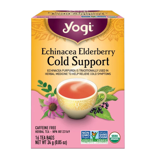Yogi Echinacea Elderberry Cold Support, 16bg