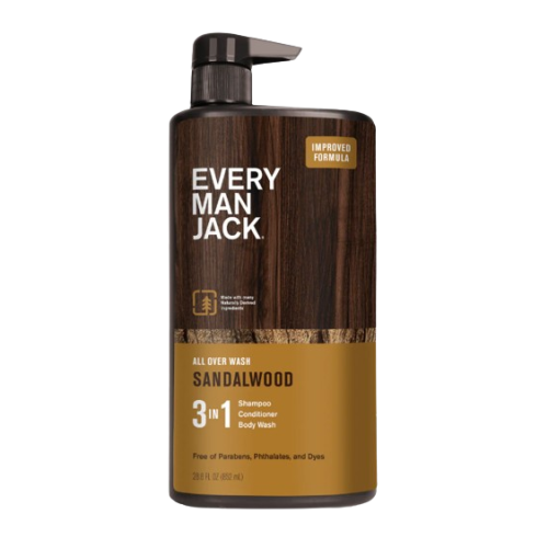 Every Man Jack 3-in-1 All Over Wash Sandalwood, 852ml