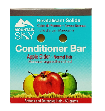 Mountain Sky Conditioner Bar, Apple Cider w/Moroccan Argan Oil, Normal Hair, 50g