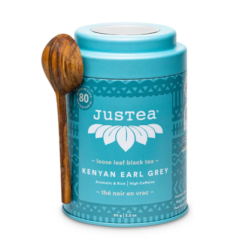 JusTea Kenyan Earl Grey - Tea Bag Tin 6 x 12bg