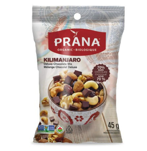 Prana Single Serve, Trail Mix, Kilimanjaro, Deluxe Chocolate Mix, Organic(gluten-free/NGM), 12/45g