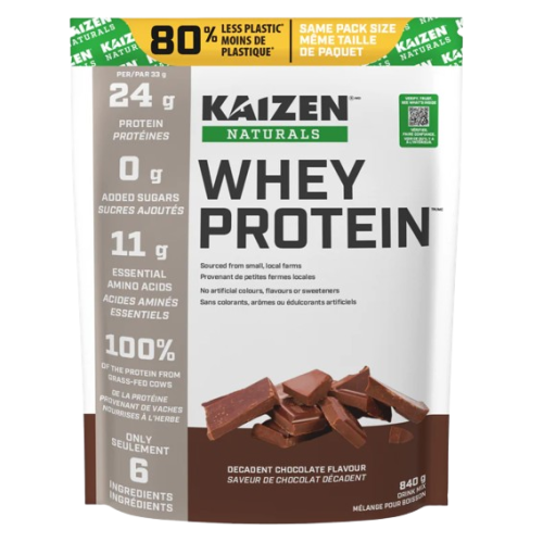 Kaizen Naturals Whey Protein - Decadent Chocolate, 840g