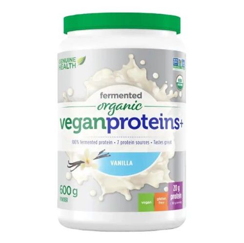 Genuine Health Fermented Organic Vegan Protein+ - Vanilla - 600g
