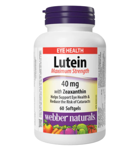 Webber Naturals Lutein Max 40mg, 60 Caps 