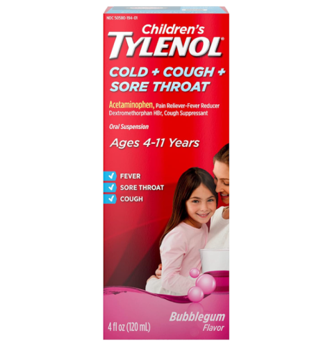 Tylenol Cold Oral Susp Child Bubble Gum, 100ml