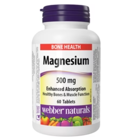 Webber Naturals Magnesium Easy Absorption 500mg, 60 Tb 