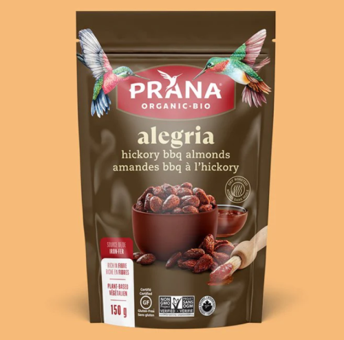 Prana Alegria, Hickory BBQ Almonds, Organic, 8/150g