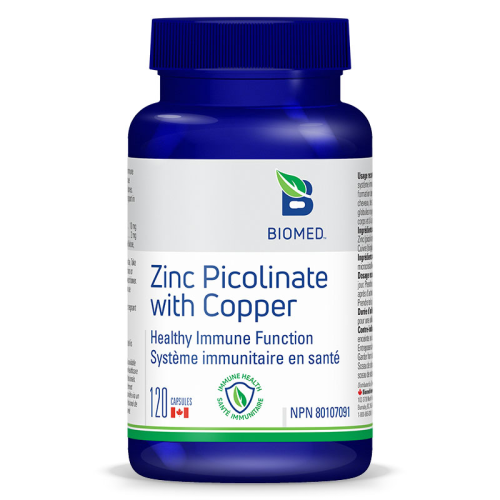 Biomed Zinc Picolinate with Copper, 120 capsules