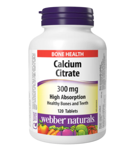 Webber Naturals Calcium Citrate 300mg, 120 Tb  