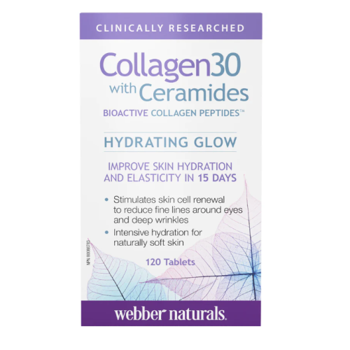 Webber Naturals Collagen 30 Hydrate W/Ceramider, 120 Tb 