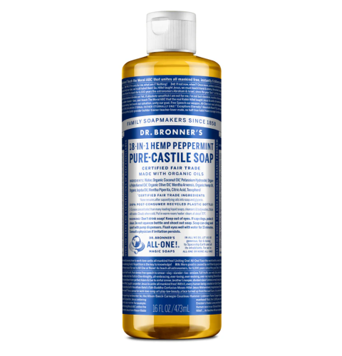 Dr. Bronner's Peppermint Pure-Castile Soap, 473ml