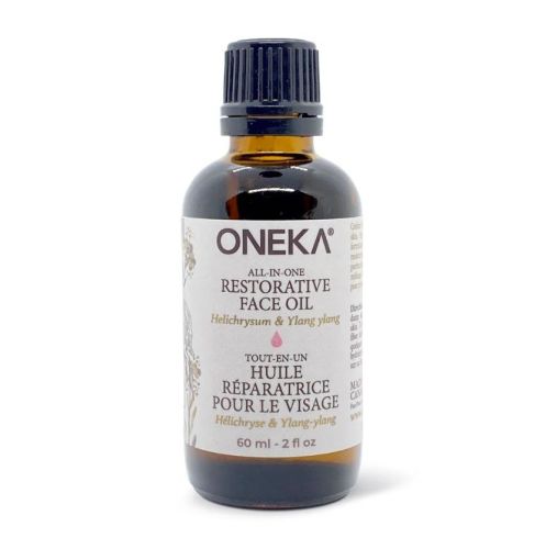 Oneka All-In-One Restorative Face Oil, Helichrysum & Ylang Ylang, 60ml