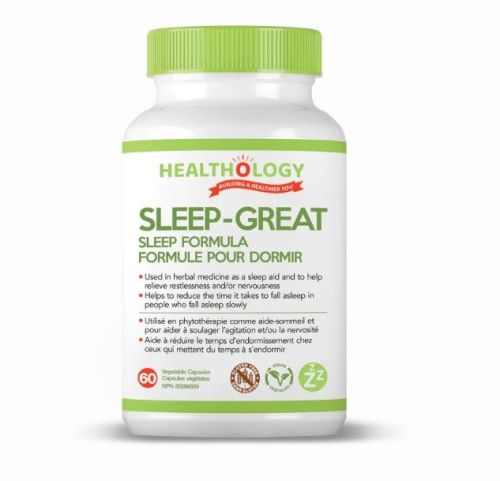 Healthology Sleep-Great Sleep Formula, 60 Capsules