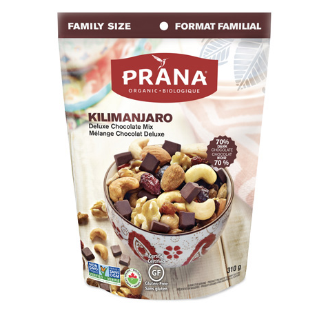 Prana Family Size, Trail Mix, Kilimanjaro, Deluxe Chocolate Mix, Organic (gluten-free/NGM), 6/310g