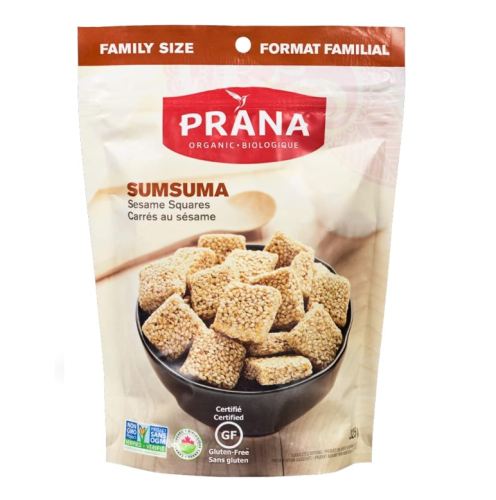 Prana Family Size, Sumsuma, Sesame Seed Squares, Organic (Fair Trade), 6/325g