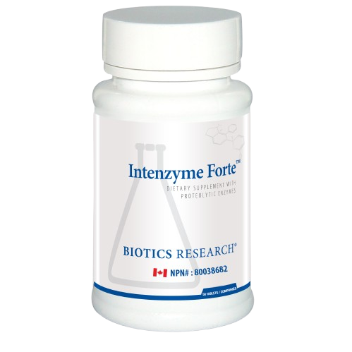 Biotics Research Intenzyme Forte (Trypsin & Alpha Chymotrypsin),  50 tablets