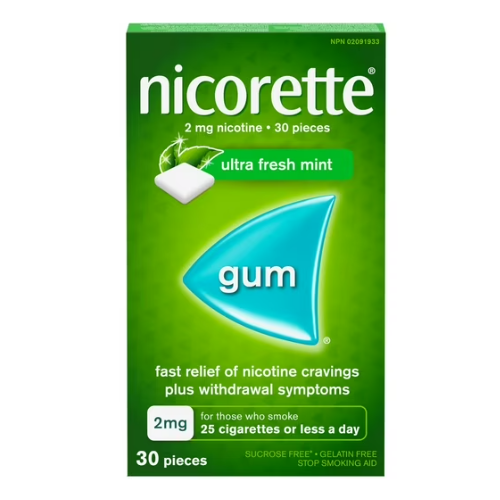 Nicorette Gum Coated 2mg Ultra Fresh Mint, 30