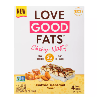 Love Good Fats Salted Caramel, 4pk