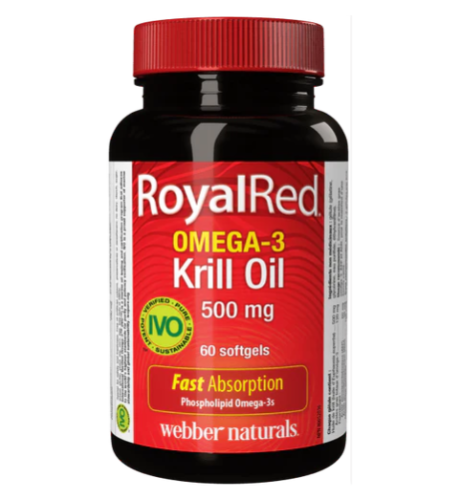 Webber Naturals Royalred Krill Oil 500mg, 60 Softgels 