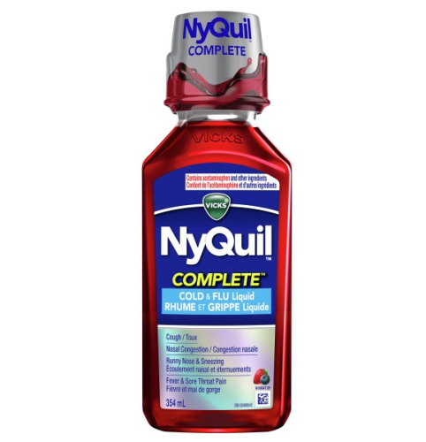 Vicks Nyquil Cold&Flu Berry 650mg/30ml, 354ml